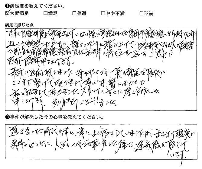 ご尽力に感謝します